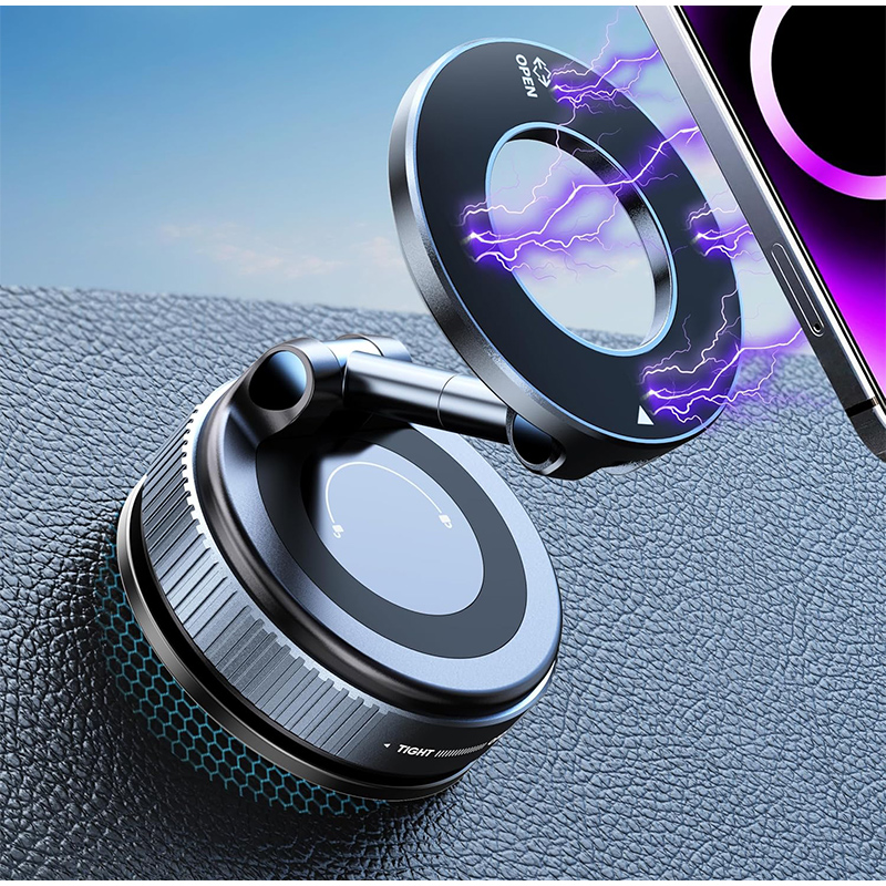 Vacuum Suction Cup Lifter - Suporte Magnético Dobrável para Telefone com