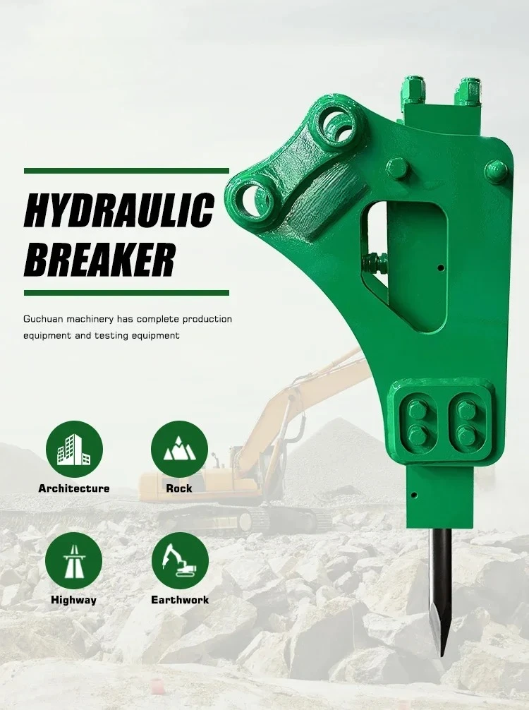 Heavy Equipment Breaker - Mini Escavadora Retroescavadeira com Martelo Hidráulico