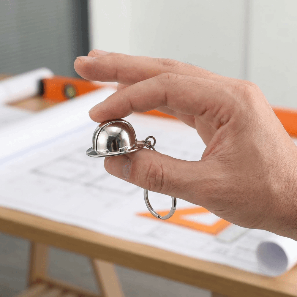 Heavy Equipment Keychain - Chaveiro de Capacete de Segurança Engraçado