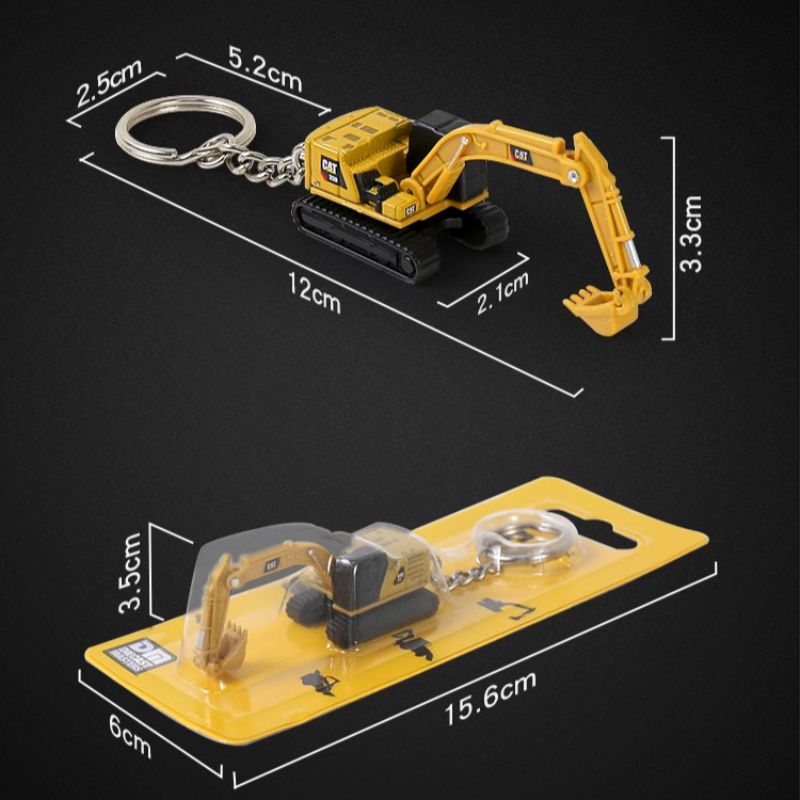 Heavy Equipment Keychain - Bulldozer Liga Escavadeira Modelo Toy, Bulldozer,