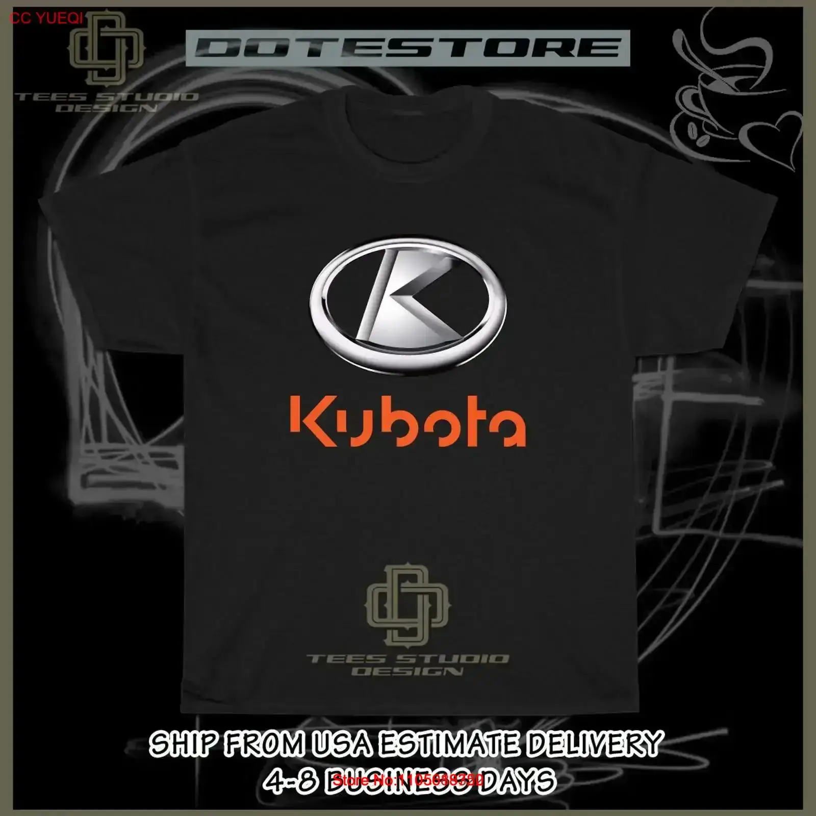 Heavy Equipment Logos - Nova Camiseta Masculina com Logotipo Kubota