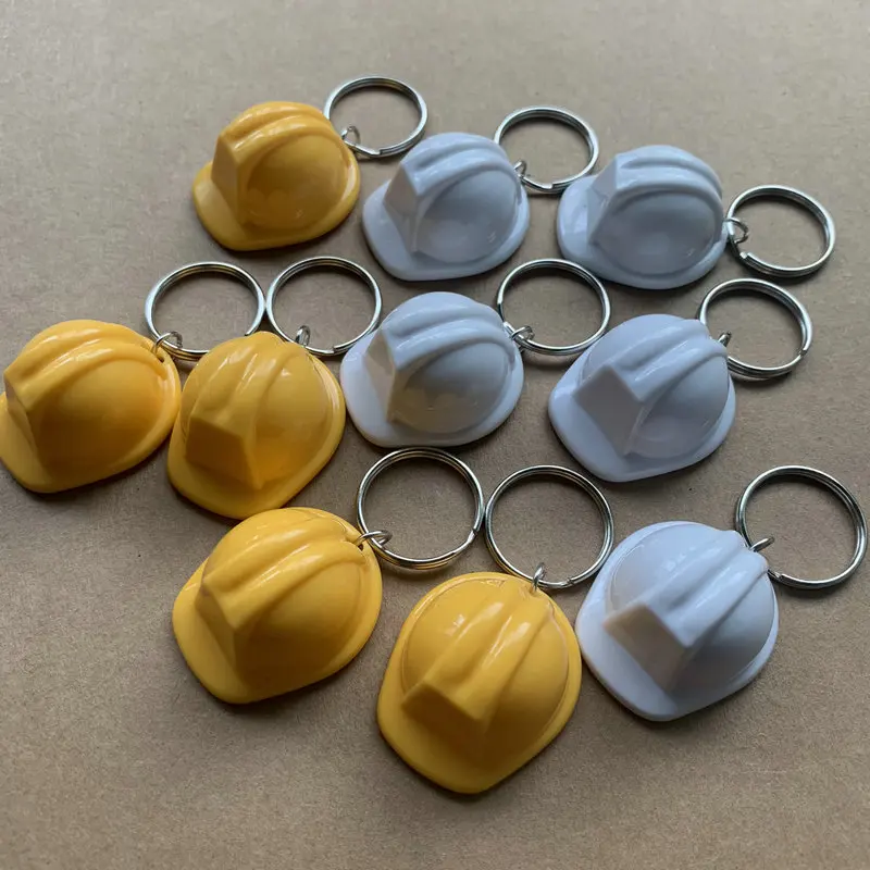 Heavy Equipment Keychain - Capacete de segurança 3D Keychain, chaveiro,