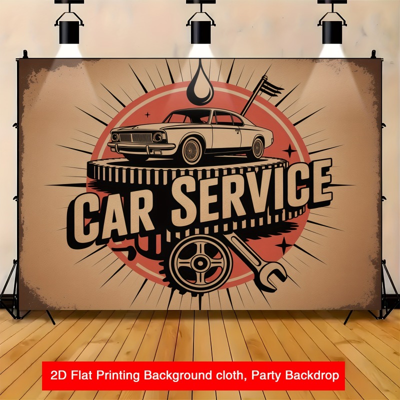 Banner grande retrô para servi - Heavy Equipment Service avaliação e preço