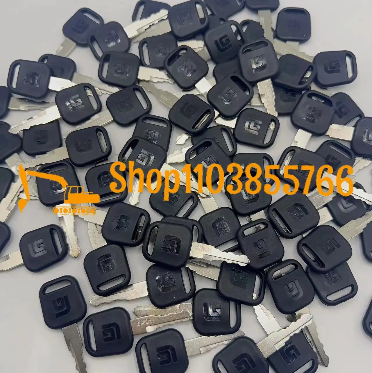 2 Chaves Novas 34B0557 com Abr - Heavy Equipment Keychain avaliação e preço