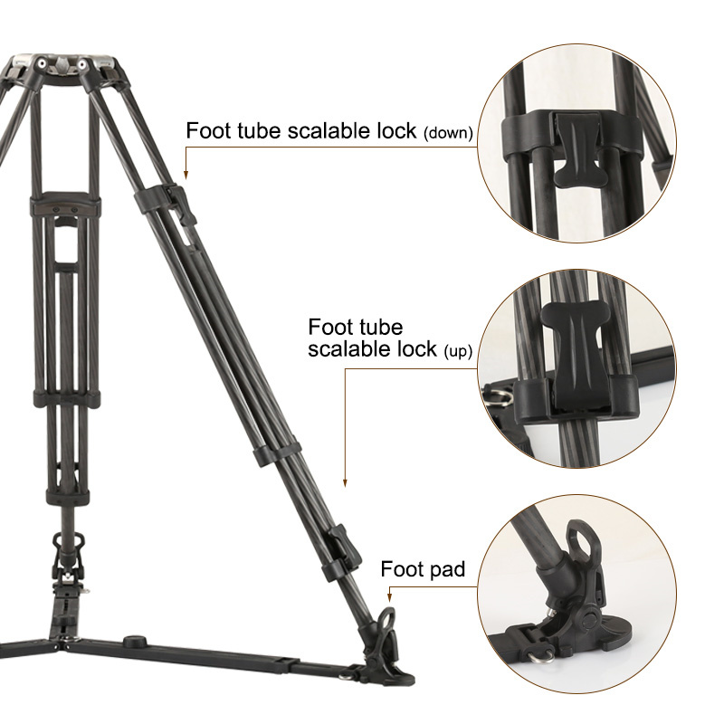 Tripé Profissional de Fibra de - Heavy Equipment Video avaliação e preço
