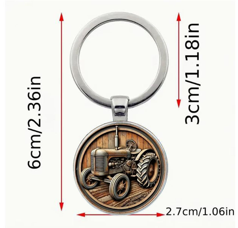 Chaveiro de trator agrícola re - Heavy Equipment Keychain avaliação e preço